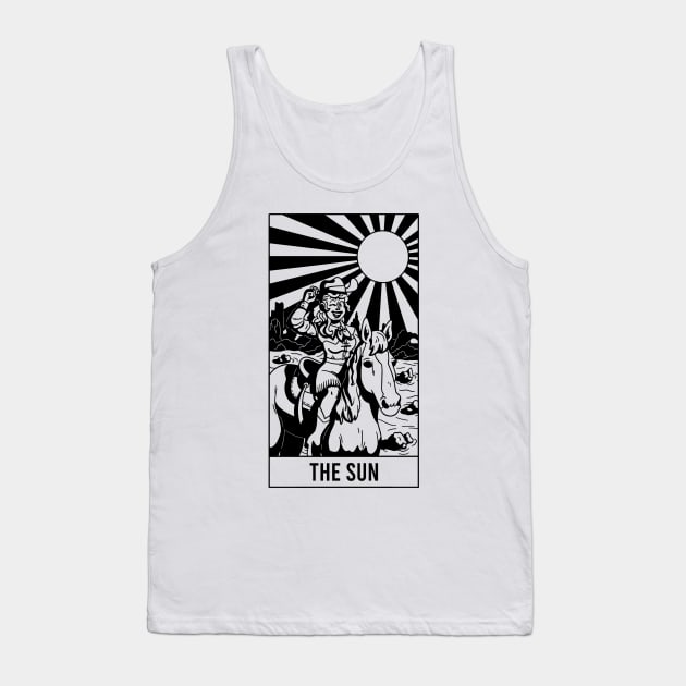 The Sun Cowgirl Tarot Card Tank Top by BurgandyBalloons